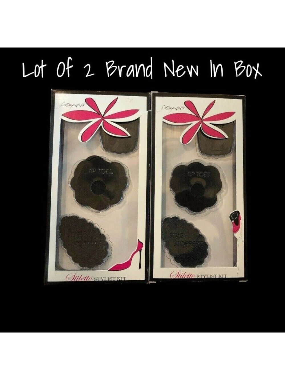 Foot Petals Stiletto Stylist Kit – Black Iris – Lot New in Box